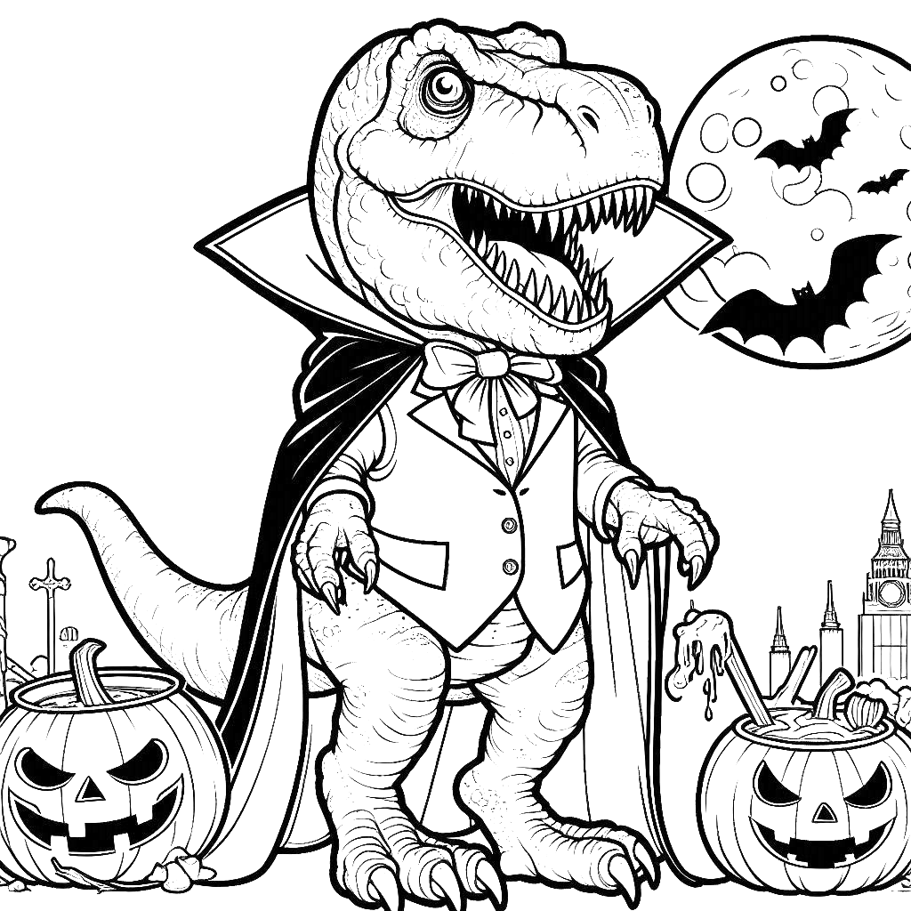 halloween-dinosaur-dracula-trex-jack-o-lantern-halloween-coloring-pages