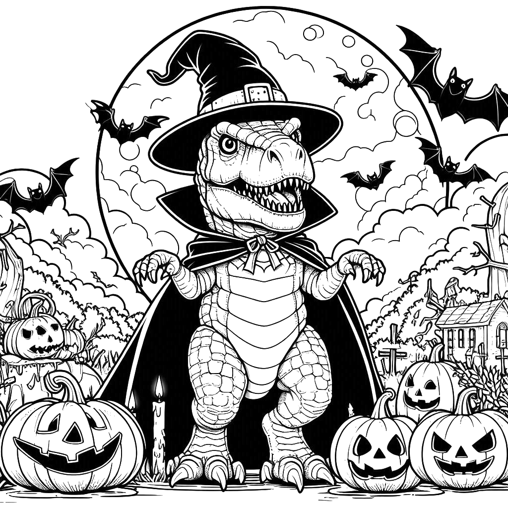 halloween-dinosaur-dracula-trex-jack-o-lantern-moon-halloween-coloring-pages