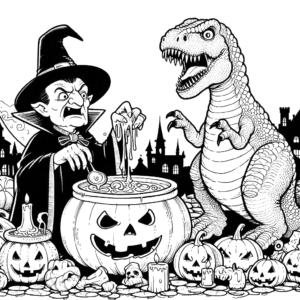 halloween-dinosaur-wizard-trex-jack-o-lantern-moon-halloween-coloring-pages