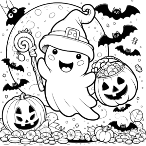 halloween-ghost-bats-moonlight-halloween-coloring-pages