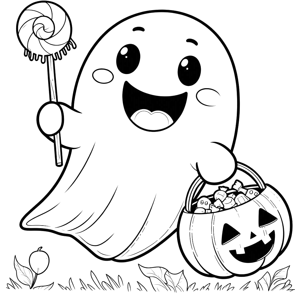 halloween-ghost-jack-o-lantern-wizard-candy-pumpkin-halloween coloring-pages