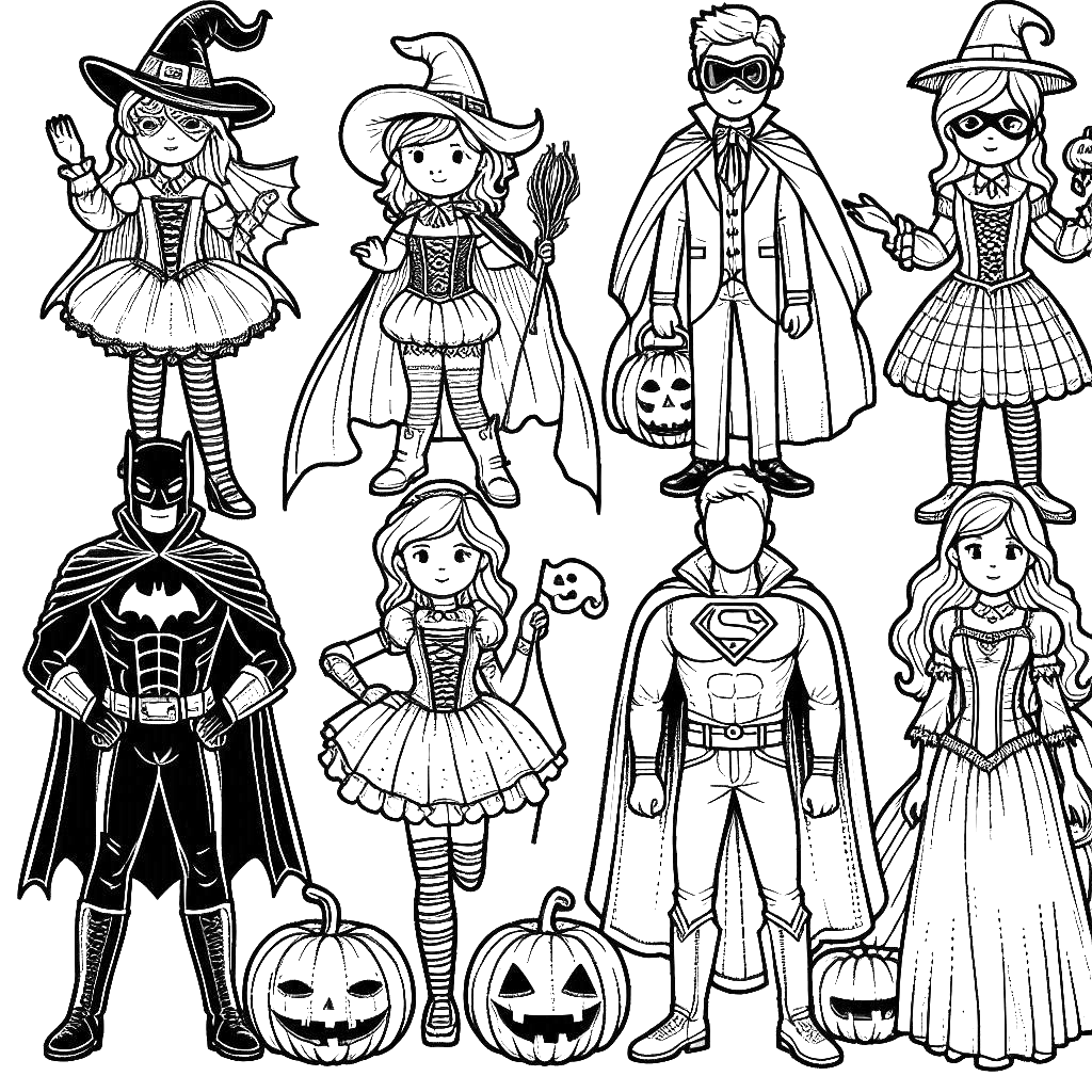 halloween-trick-or-treat-kids-costumes-halloween-coloring-pages