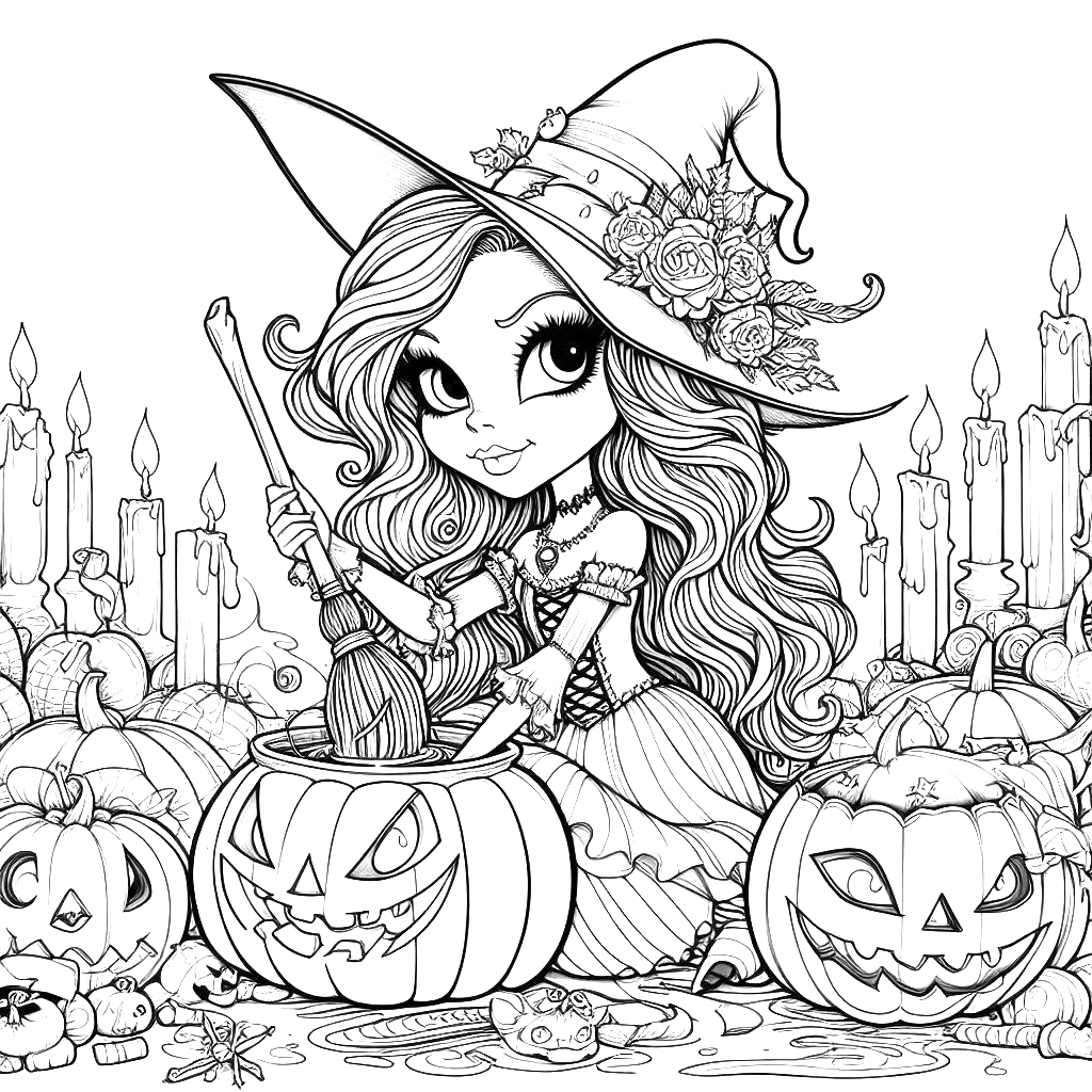 halloween-witch-broom-hat-jack-o-lantern-pumpkin-halloween-coloring-pages