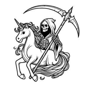 scary-rim-reaper-riding-unicorn-halloween-coloring-pages