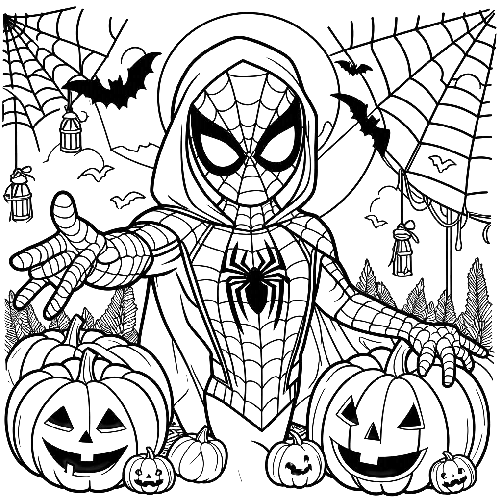 spiderman-hoodie-jack-o-lantern-pumpkin-jack-o-lantern-web-halloween-coloring-pages