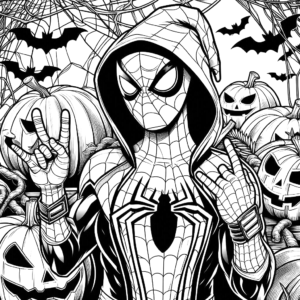 spiderman-hoodie-jack-o-lantern-pumpkin-web-halloween-coloring-pages