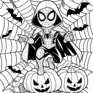 spiderman-web-jack-o-lantern-pumpkin-halloween-coloring-pages