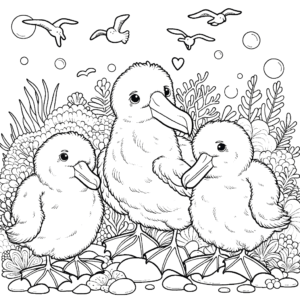 baby-albatross-chicks-bird-coloring-pages