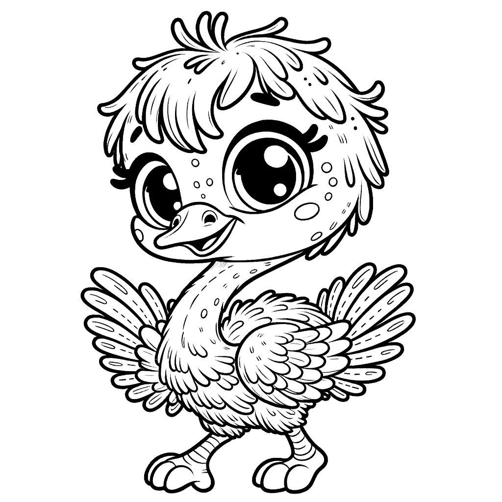 baby-ostrich-colouring-page