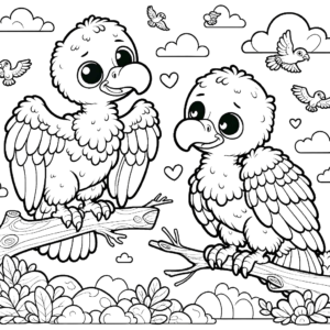 baby-vultures-coloring-page