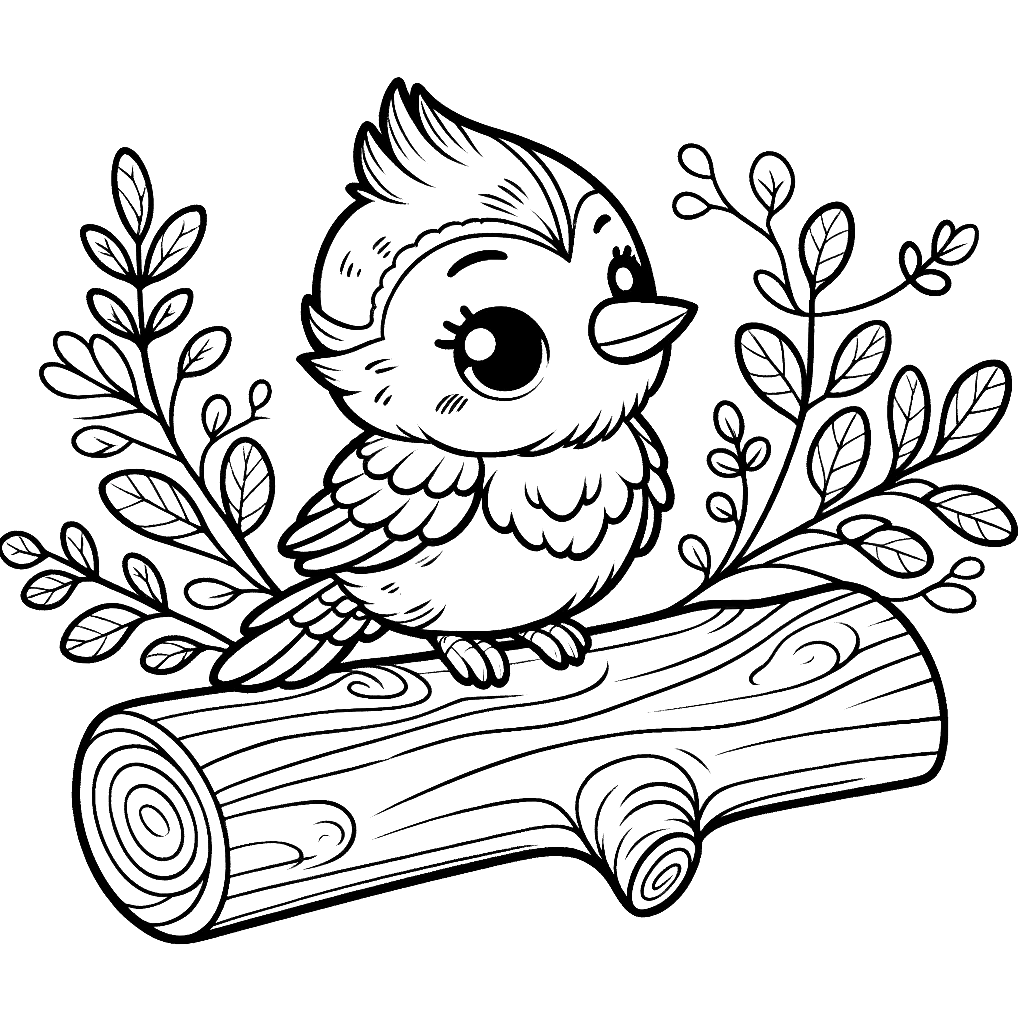 blue-jay-sitting-on-log-coloring-page