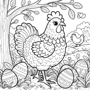 chicken-eggs-coloring-pages