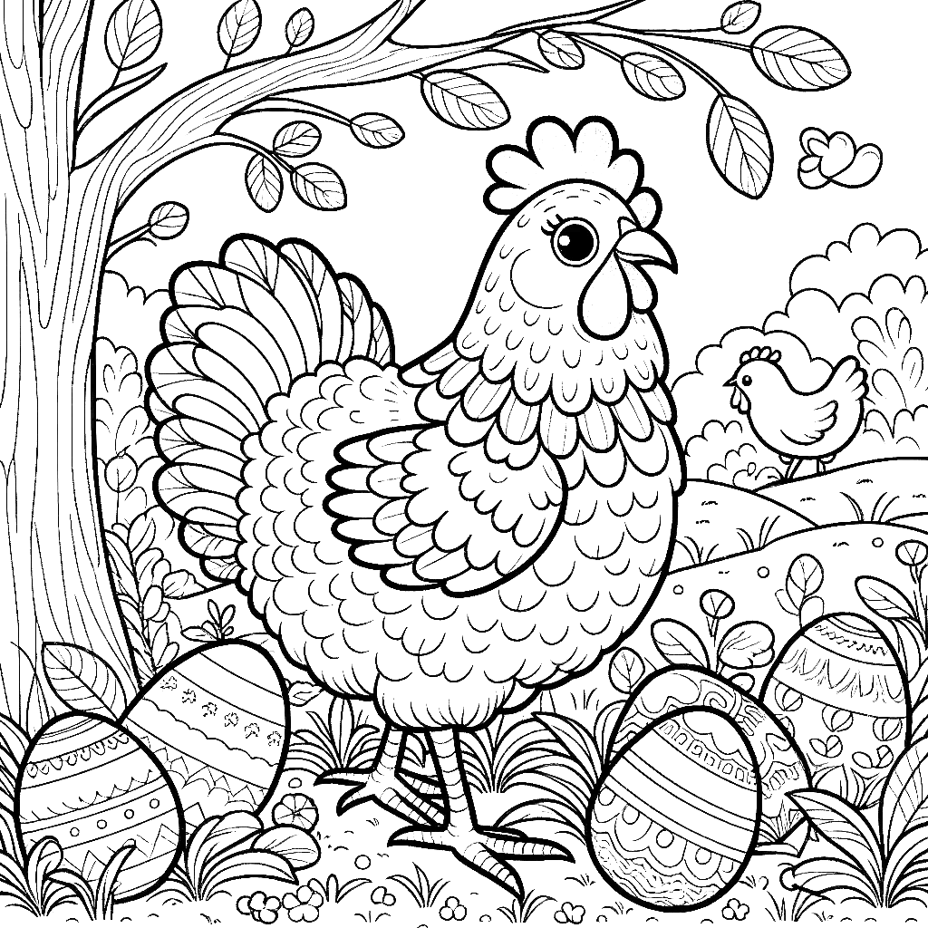 chicken-eggs-coloring-pages