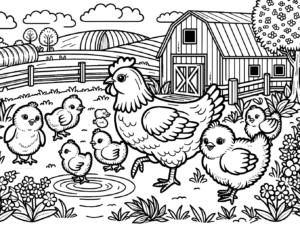 chicken-farm-house-coloring-page