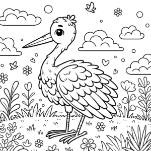 crane-clouds-coloring-page