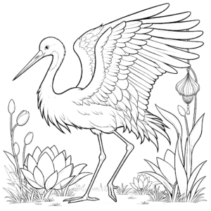 crane-wings-coloring-pages