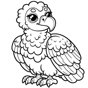 cute-condor-vulture-bird-coloring-page