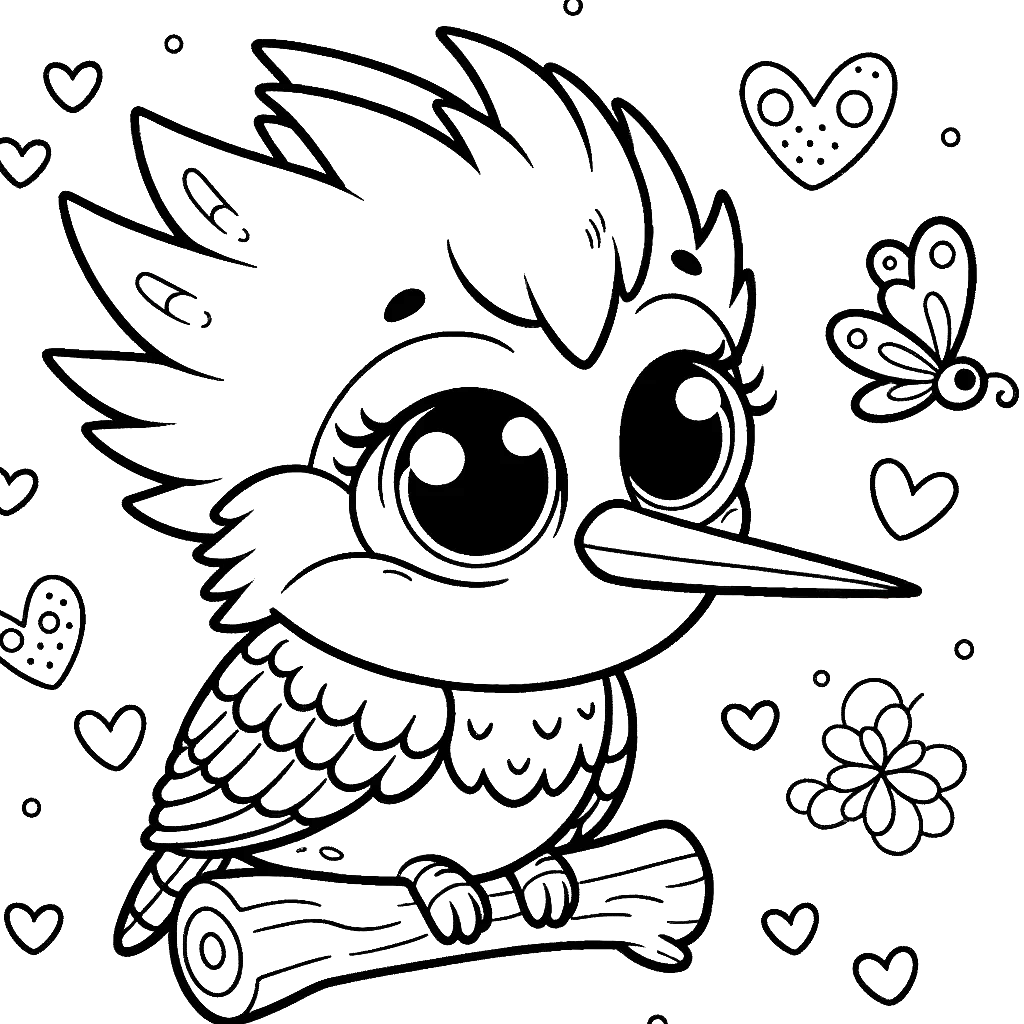 cute-kingfisher-coloring-pages