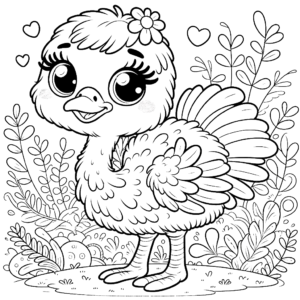 cute-ostrich-coloring-page