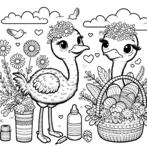 cute-ostriches-coloring-page