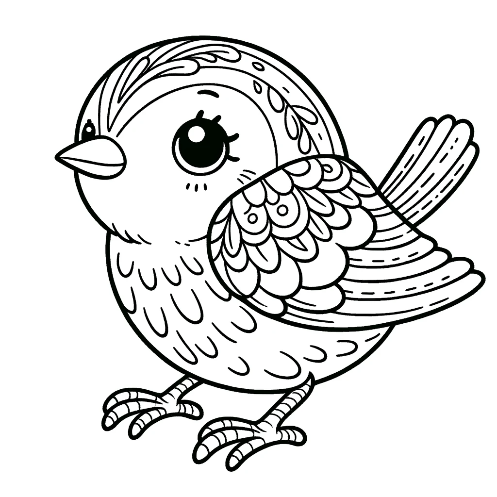 cute-sparrow-coloring-pages