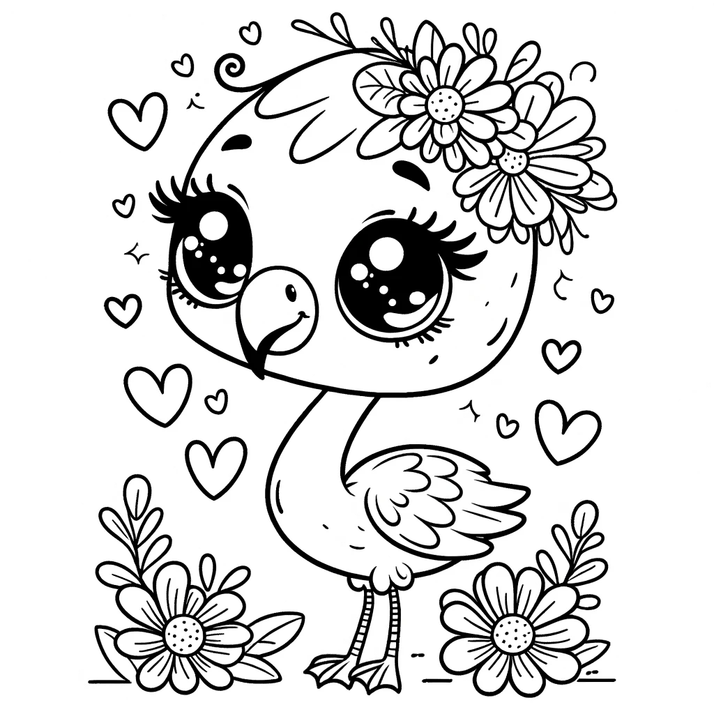 cutest-flamingo-coloring-page