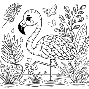 flamingo-butterfly-coloring-page