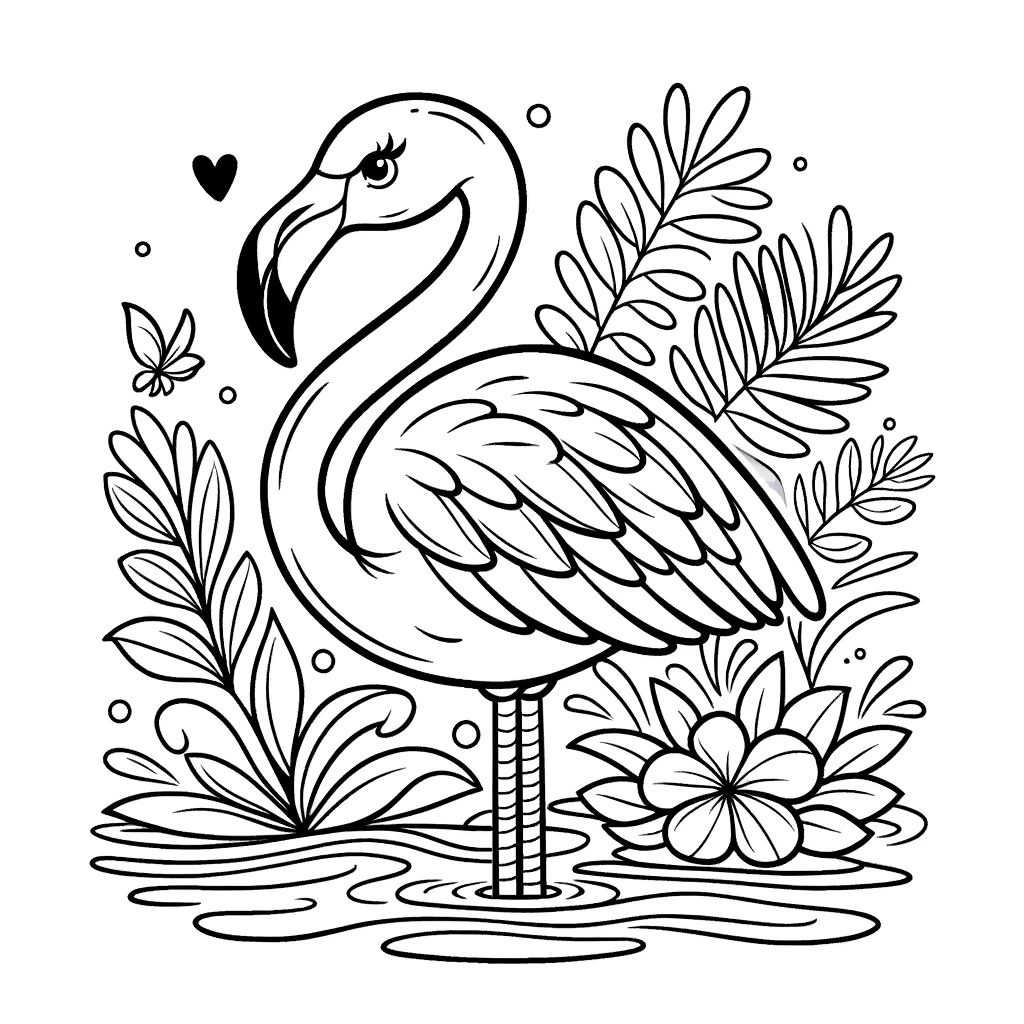 flamingo-coloring-page