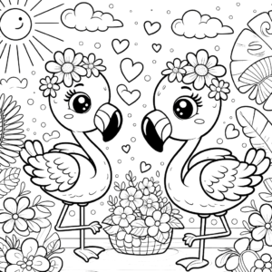 flamingo-twins-coloring-page