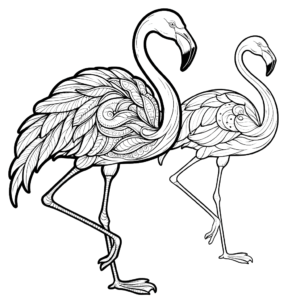 flamingos-coloring-page