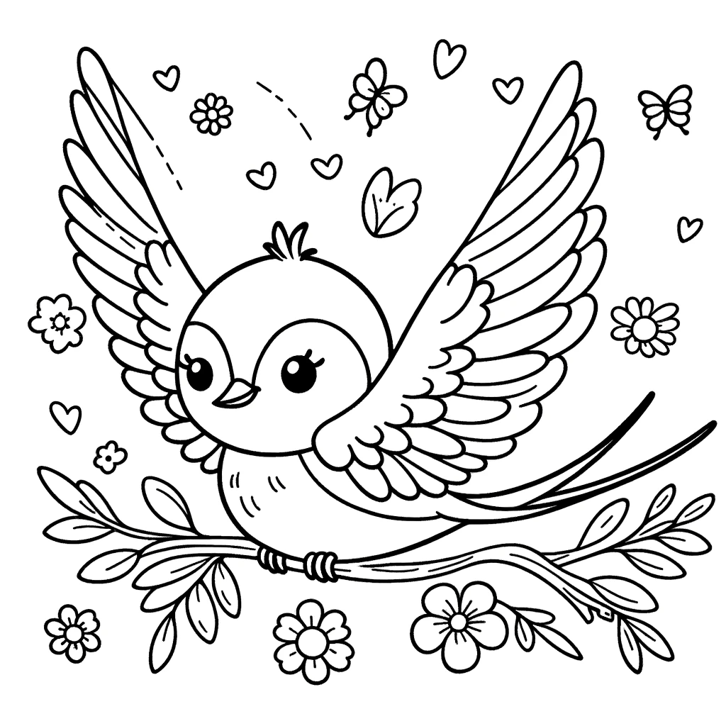 flying-swallow-bird-coloring-page