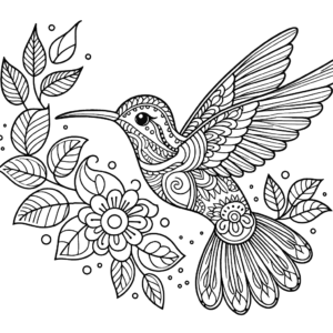 hummingbird-flower-coloring-pages