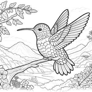 hummingbird-on-twig-mountains-coloring-pages