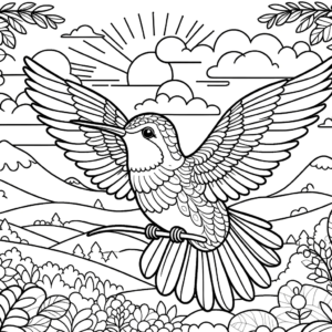 hummingbird-sunrise-coloring-page