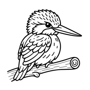 kingfisher-on-twig-coloring-page