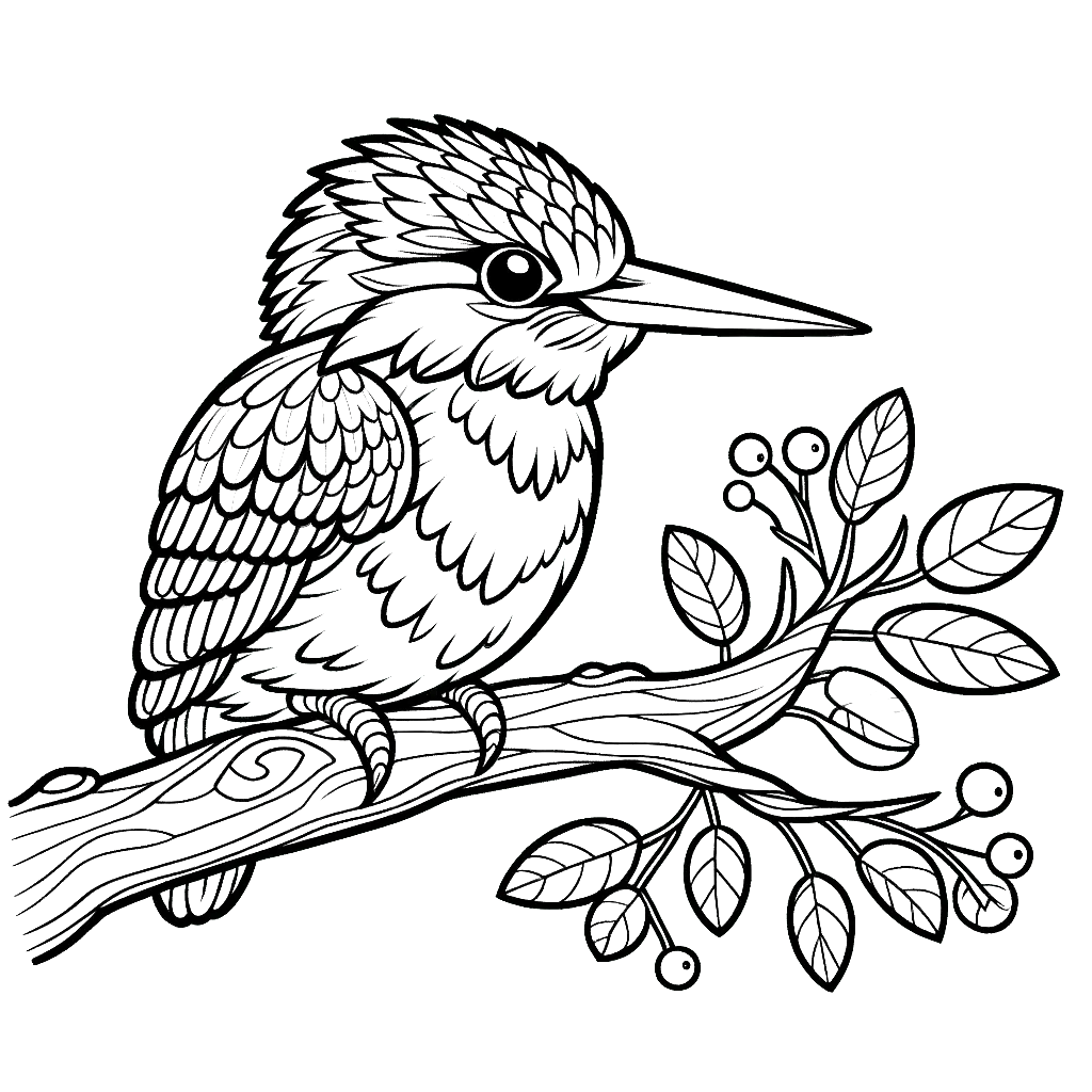 kingfisher-sitting-on-branch-coloring-page