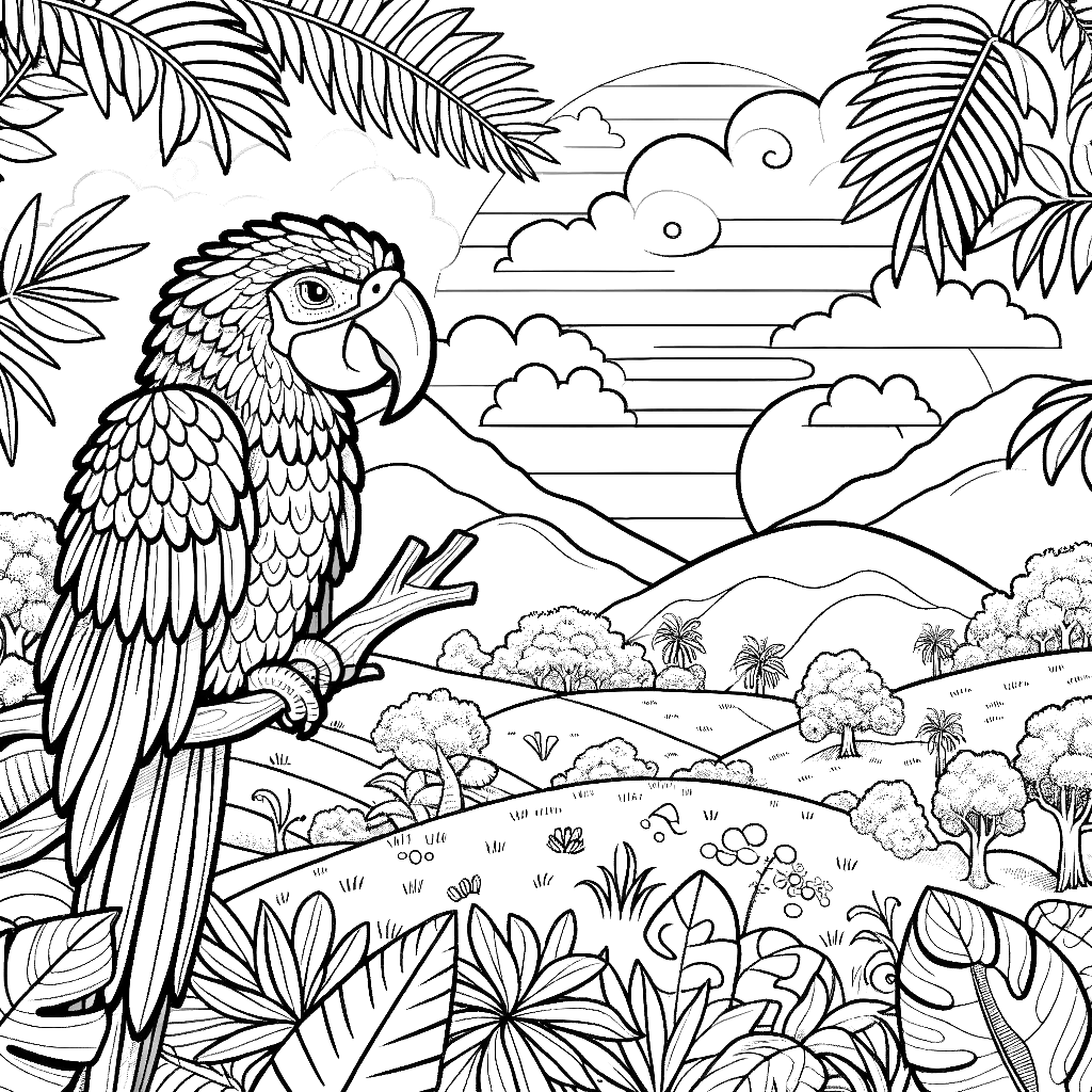 macaw-coloring-pages