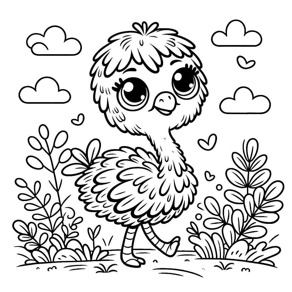 ostrich-baby-coloring-page