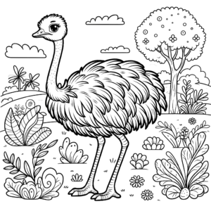 ostrich-coloring-page