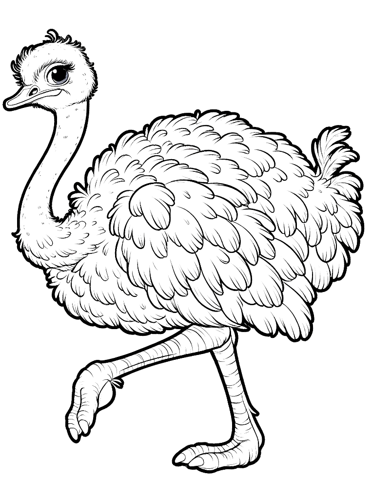 ostrich-walking-coloring-page