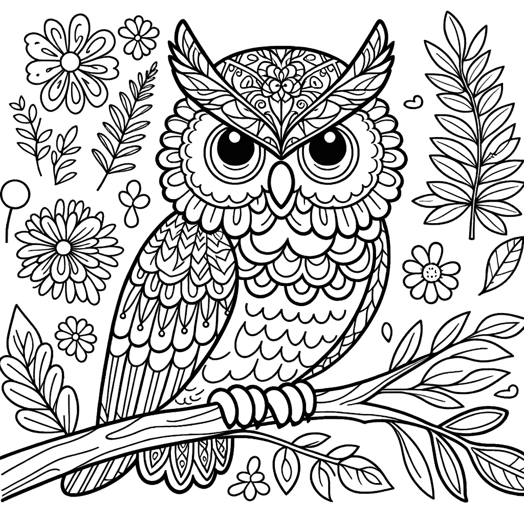 owl-colouring-pages