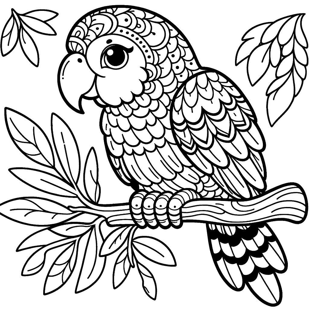 parrot-coloring-pages