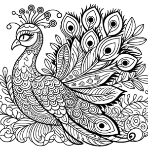 peacock-colouring-page