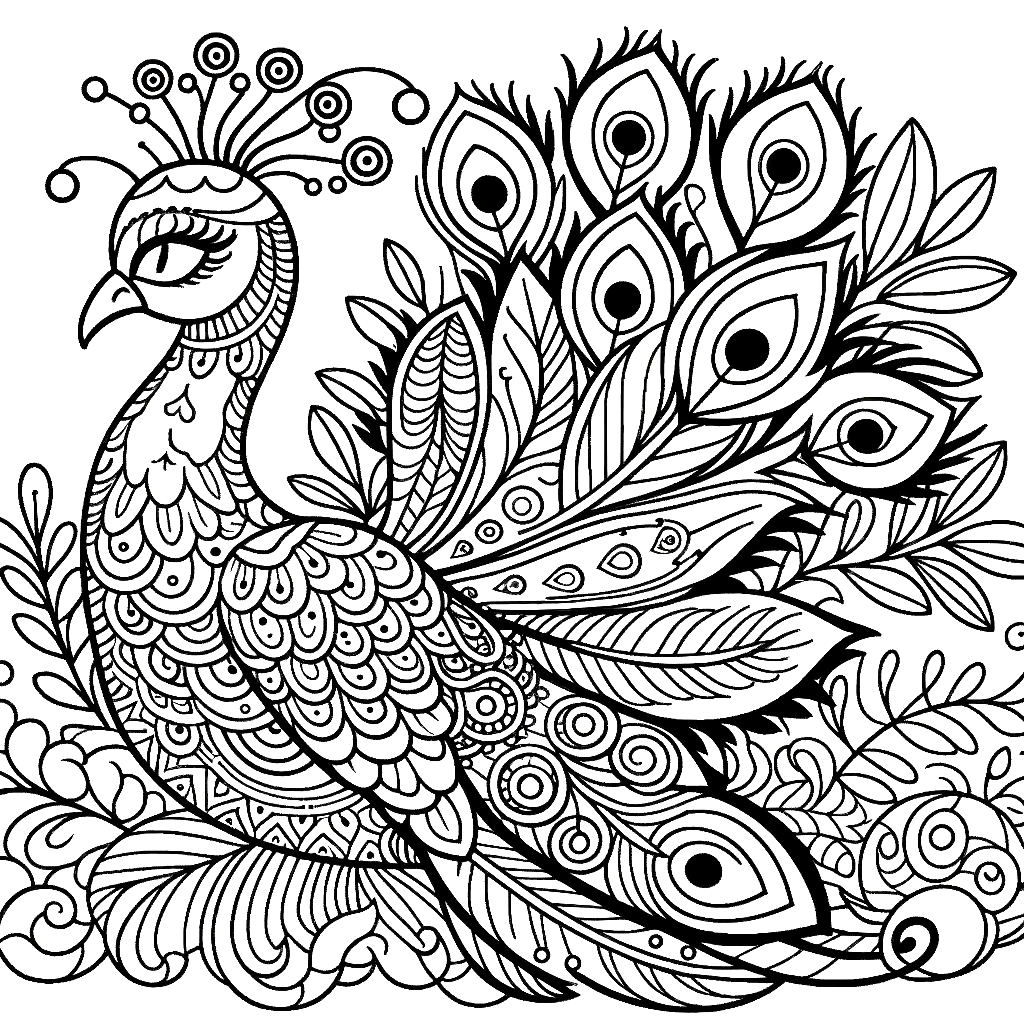 peacock-colouring-page