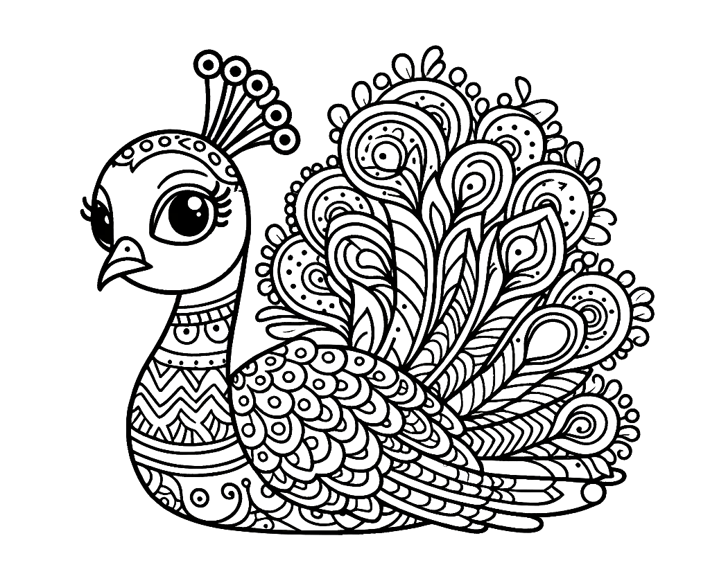 peacock-sitting-coloring-page