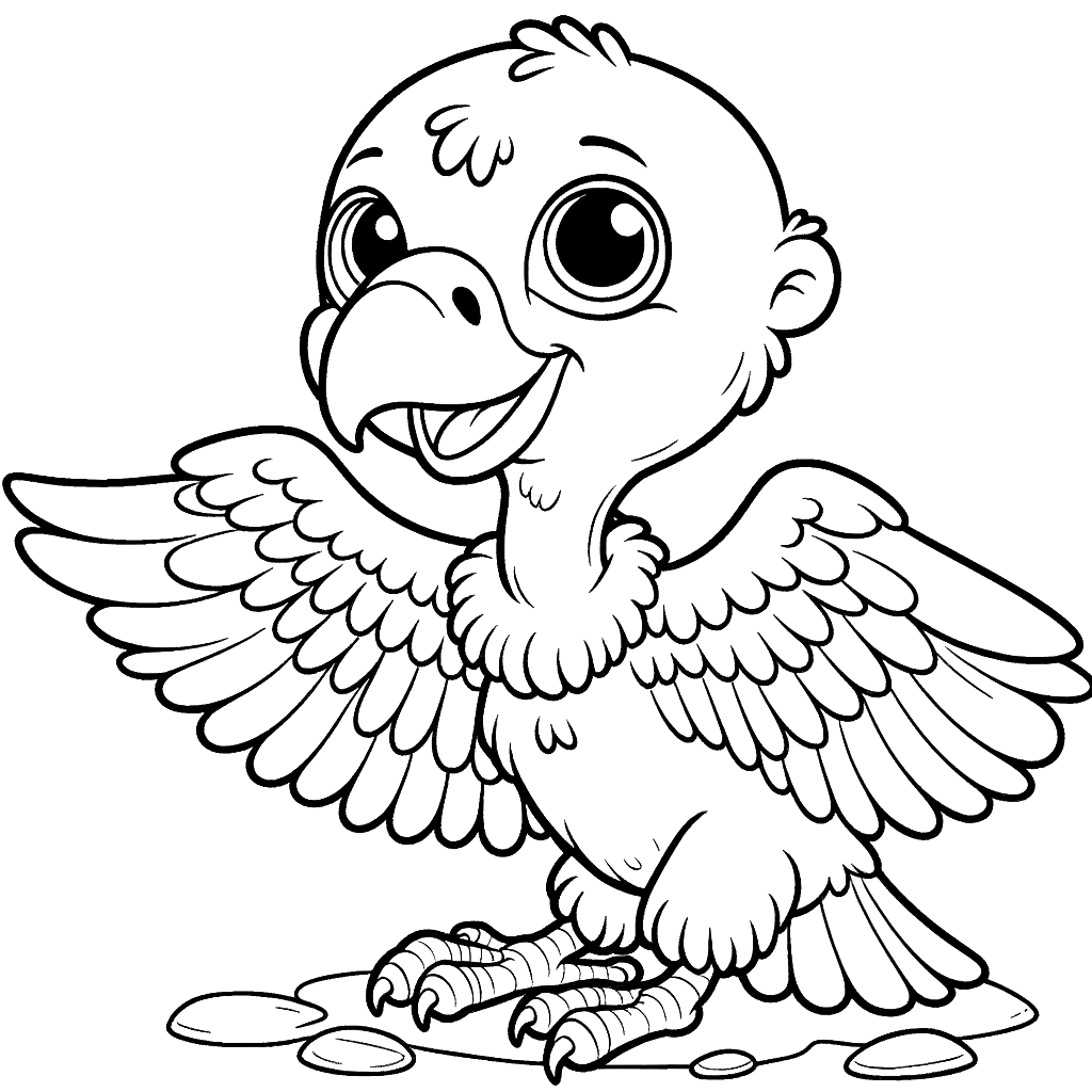 smiling-vulture-coloring-page