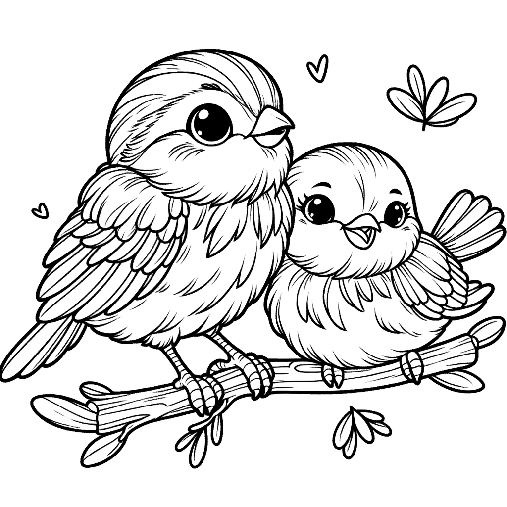 sparrows-coloring-pages