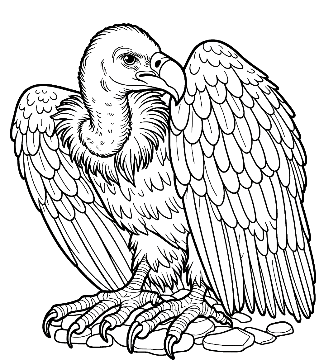 vulture-colouring-page