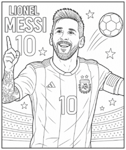 Messi Coloring Page