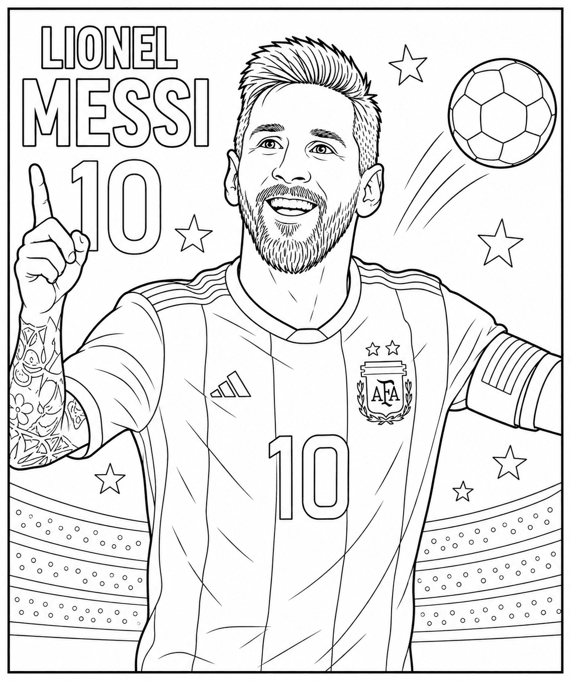 Messi Coloring Page